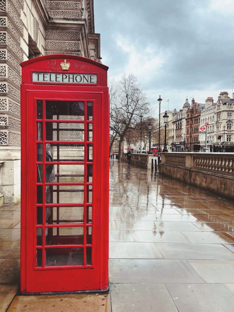 Cabine telefônica em Londres